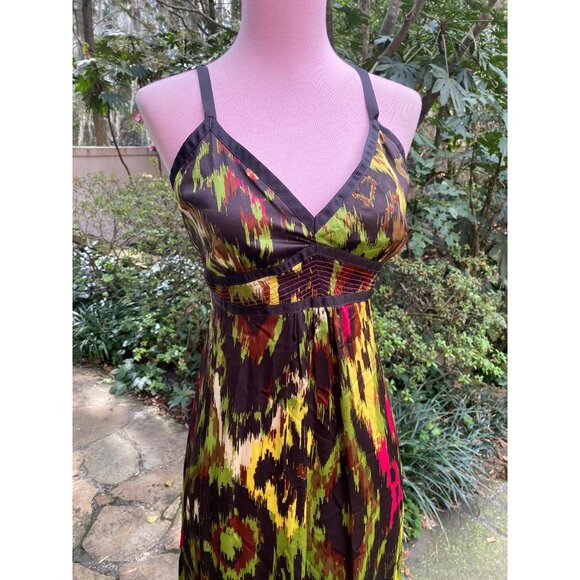 Silk Maxi Dress, Silk Dress, Festival Dress, Boho Maxi Dress L - Picture 3 of 8